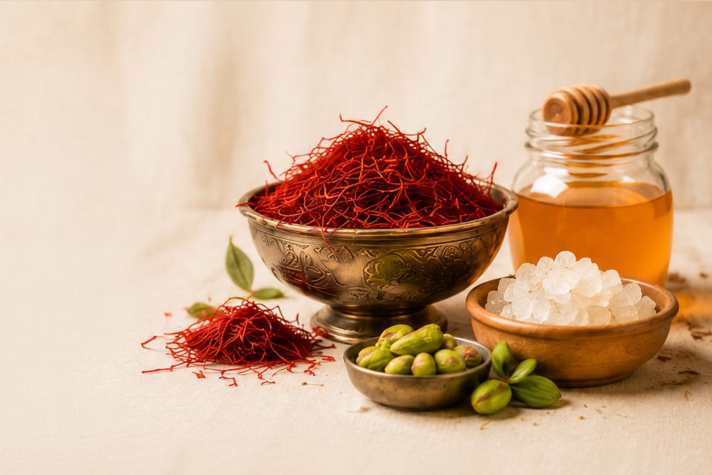 زعفران، عسل و نبات طبیعی ایرانی با کیفیت صادراتی